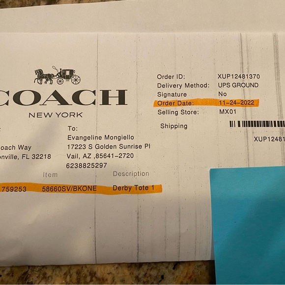 NWTs COACH Pebbled Leather Derby Tote Shoulder Bag in Gold/1941 Black with red - Picture 5 of 12